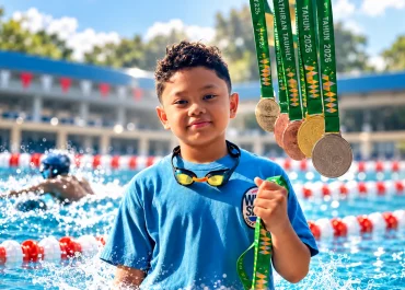Prestasi Gemilang Ahmad Bayezid, Bintang Muda SDIT Al-Fityan School Gowa Borong 7 Medali di Ajang Athirah Cup Vol. 4 🏊‍♂️🏆